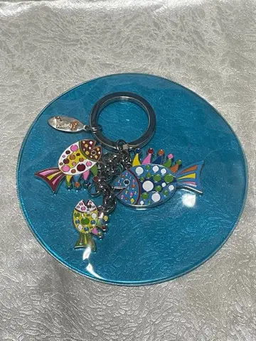 쿠사마 야요이 미사용 키링 물고기 MoMA 쿠사마 야요이 도트 키링