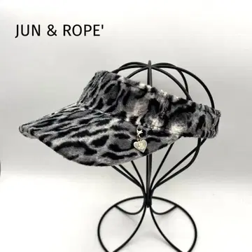 준앤로페 기모 선바이저 가을/겨울 레오파드 블랙