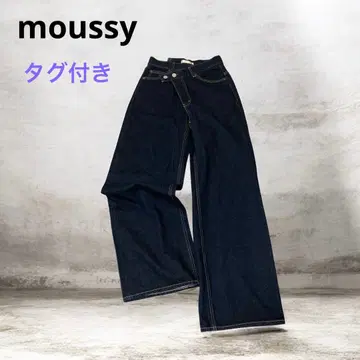 택 포함 MOUSSY CROSS WAIST WIDE STRAIGHT 2