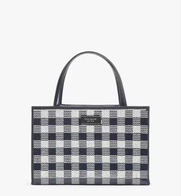 Kate Spade 샘 아이콘 깅엄 시퀸 스몰 토트