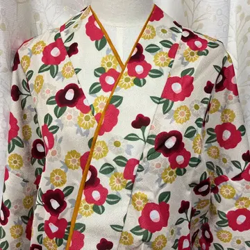 투피스 간편 이중 기모노 M 사이즈 꽃무늬