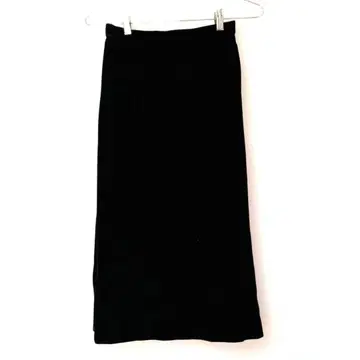 Jean Dore Palais 블랙 벨로아 타이트 롱 스커트 슬릿