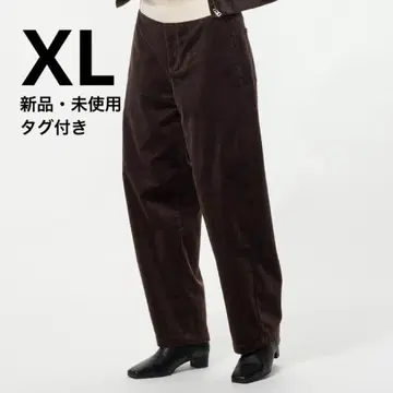 [ 새상품 미사용 ] 코듀로이 커브 팬츠 UNIQLO 다크 브라운 XL