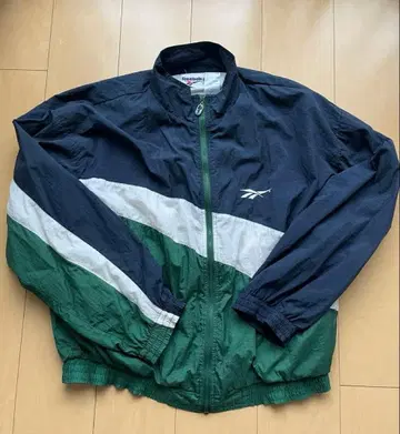 리복 나일론 자켓 M 사이즈 네이비/그린