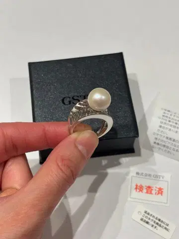 [ 새상품급/박스 있음 ] GSTV 실버 진주 반지