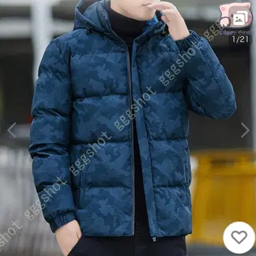[ 익명 즉시 구매 ] 다운 자켓 네이비 카모플라쥬