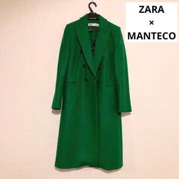 [ 새상품급 ] ZARA MANTECO 코트 그린 자라 롱 코트 마테코
