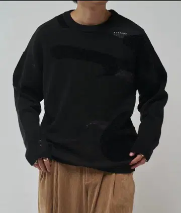 새상품급 [ Lui's ] 랜덤 인타샤 니트 블랙