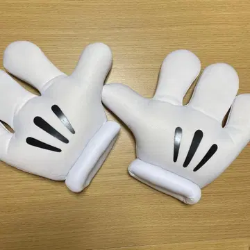 미키 손 모양 그로브 화이트 프리 사이즈