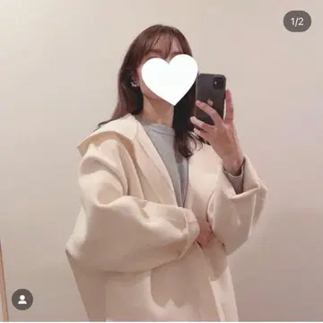 새상품급 스터링 루어 숏 후디 오버코트 리버 마감 S