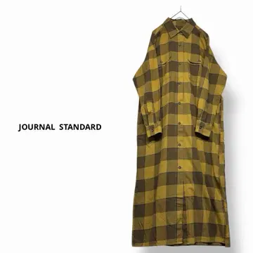 JOURNAL STANDARD 플란넬 셔츠 와이드 체크 원피스