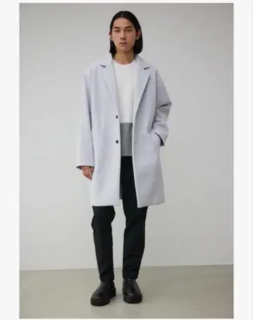 오버 사이즈 라이트 그레이 체스터 코트