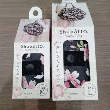 MARNA ShupattO (sakura) 에코백 벚꽃 패턴 M&L 세트