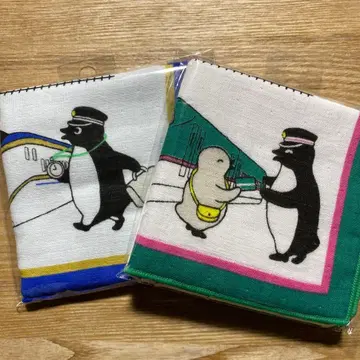 Suica 펭귄 철도 시리즈 핸드 타월 2장 세트 신칸센