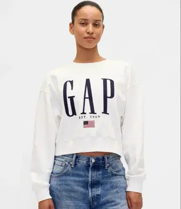 빈티지 소프트 오버 사이즈 GAP 로고 스웨트 셔츠