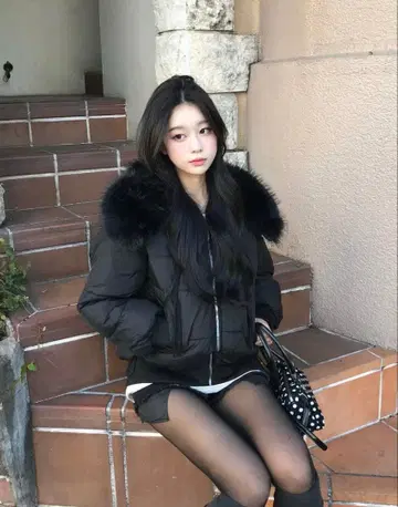 emmy 빅 컬러 퍼 터치 블루종