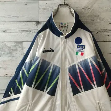 레어 사이즈 디아도라 자수 1994 이탈리아 대표 트랙 자켓 XL