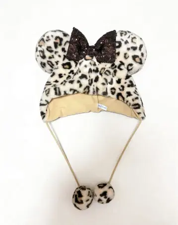 레오파드 무늬 미키 모양 모자