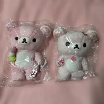 [ 새상품 미개봉 ] 리락쿠마 스토어 한정판 벚꽃 모아 앉아 봉제 인형