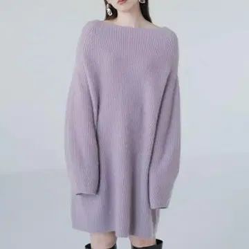 fray i.d 라쿤 니트 미니 원피스