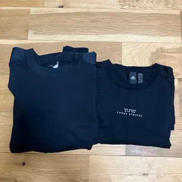 아디다스 맨투맨 긴팔 T셔츠 2장 세트