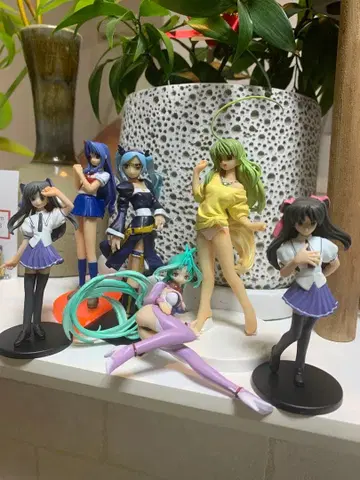 애니메이션 캐릭터 피규어 6체 세트