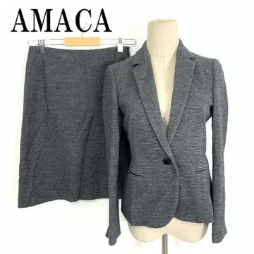LA9141 AMACA 아마카 스커트 수트 그레이 울 레이온 36