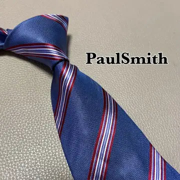 폴스미스 넥타이 스트라이프 도트 체크 블루 파란색