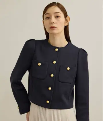 ROPE 골드 버튼 니트 자켓 새상품급