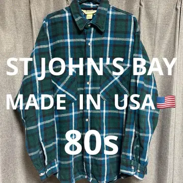 80s STJOHN'sBAY 뱀 플란넬 미국제