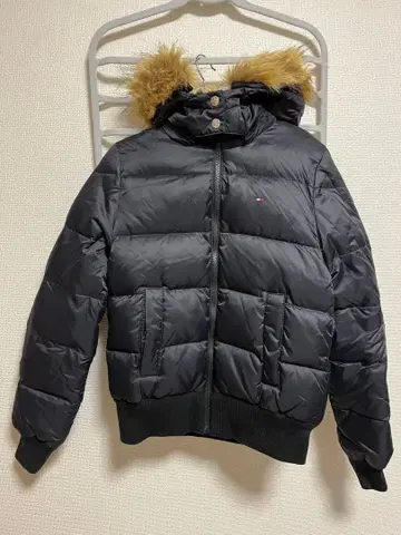 타미걸 다운 자켓 블랙 타미 힐피거