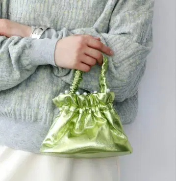 Casselini/캐세리니 펄 트리밍 숄더 그린