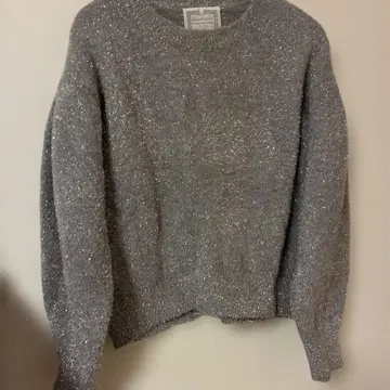BEARDSLEY 그레이 라메 믹스 니트 스웨터
