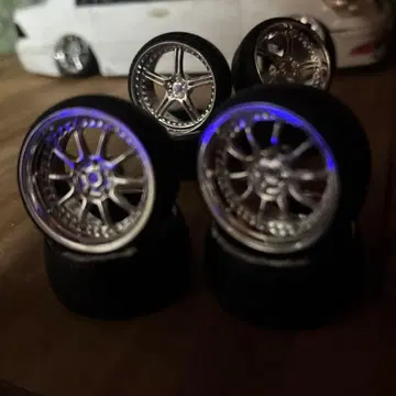 미니어처 휠 세트 실버 5 스포크