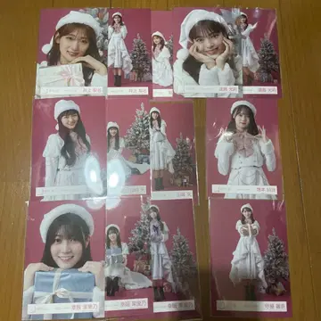 사쿠라자카 2기생 산타 의상 묶음 판매 브로마이드