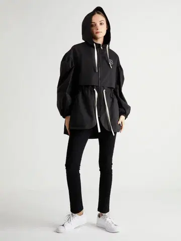 새상품급 BORDERS at BALCONY 보더 후드 부착 코트 38