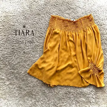 티아라 TIARA 머스타드 블라우스 오프숄더 Free 루즈핏