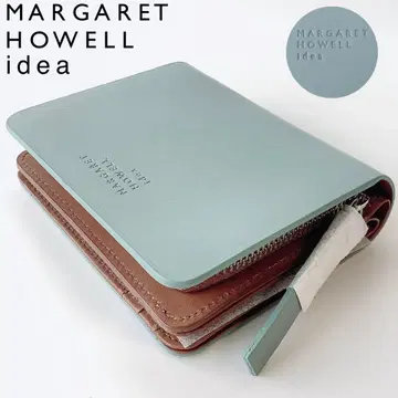 새상품 마가렛호웰 신벤자민 지퍼 2단 접이식 지갑 블루