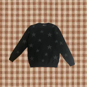 별 패턴 니트 스웨터 긴팔