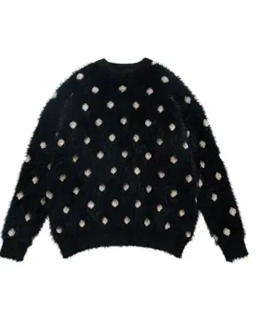 [ imakokoni ] M 사이즈 [ 도트 복슬복슬 스웨터 ]