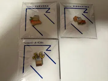 토요코인 핀 배지 아이치 히로시마 후쿠오카 3개 세트