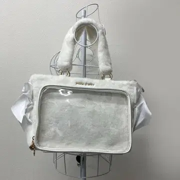 부유 고양이 이타백 퍼백 숄더 포함 화이트 화이트