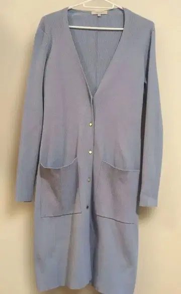 새상품급 EPOCA 리브 니트 롱 가디건 골드 버튼 백 슬릿