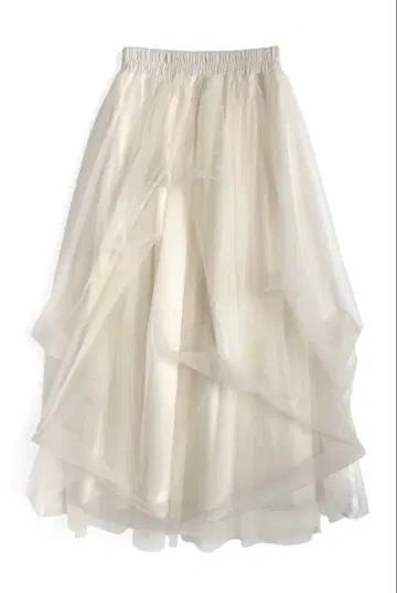 볼륨 튤 플레어 롱 스커트[dk1550]