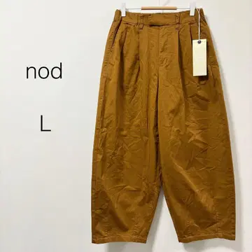 [nod] nod 택 포함 서커스 팬츠 허리밴딩 카멜 L