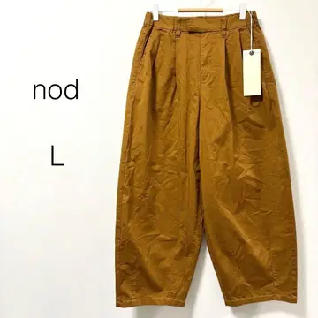 [nod] nod 택 포함 서커스 팬츠 허리밴딩 카멜 L