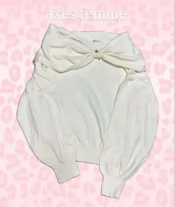 히메카지 axes femme archive 헤이세이 갸루 오프숄더 니트