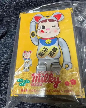 베어브릭 마네키네코 페코짱 은도금 피규어 400% 2019 레어