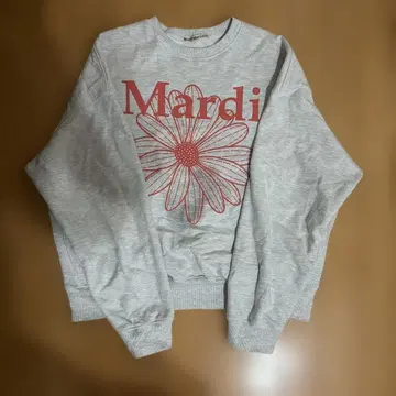 마르디 꽃무늬 프린트 트레이닝복 그레이