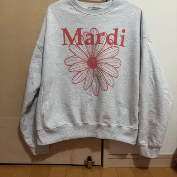 마르디 꽃무늬 프린트 트레이닝복 그레이